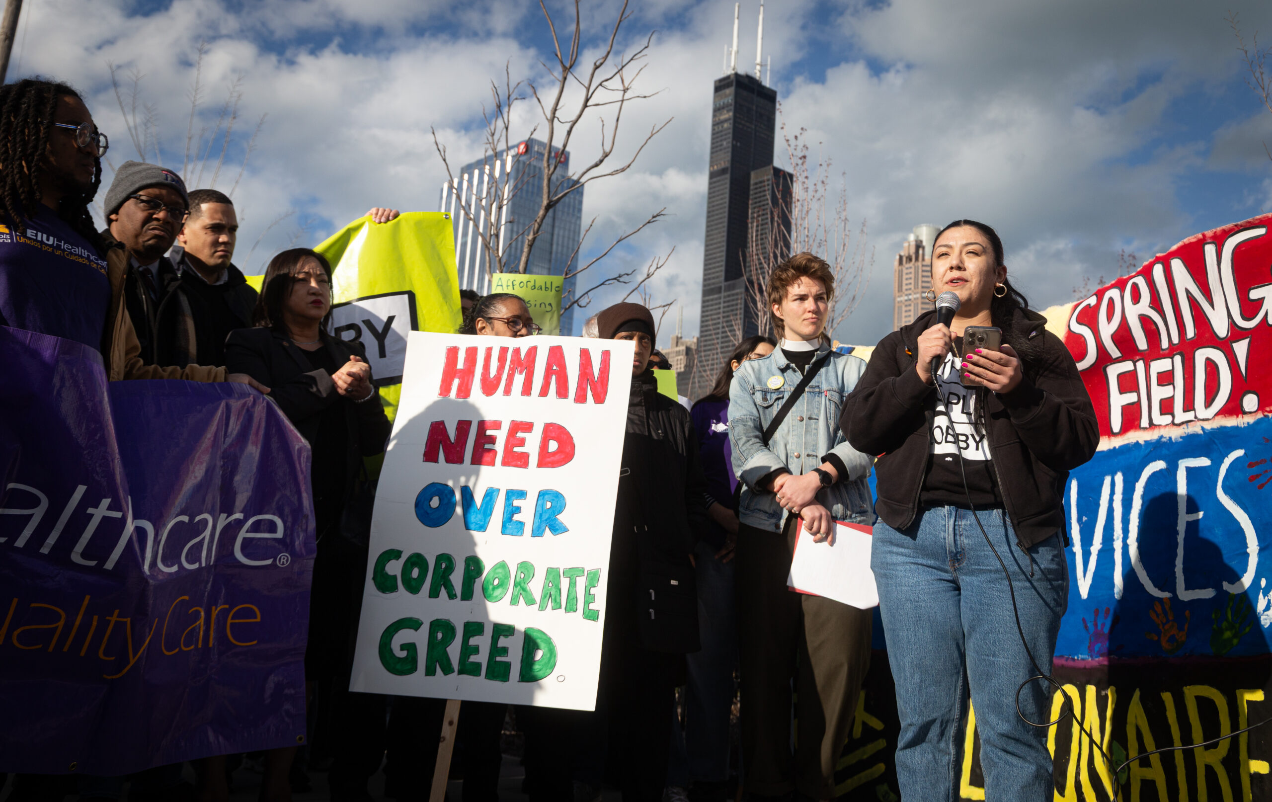 TPL member Lina Avalos makes her case for funding public transit by taxing corporations and the rich.